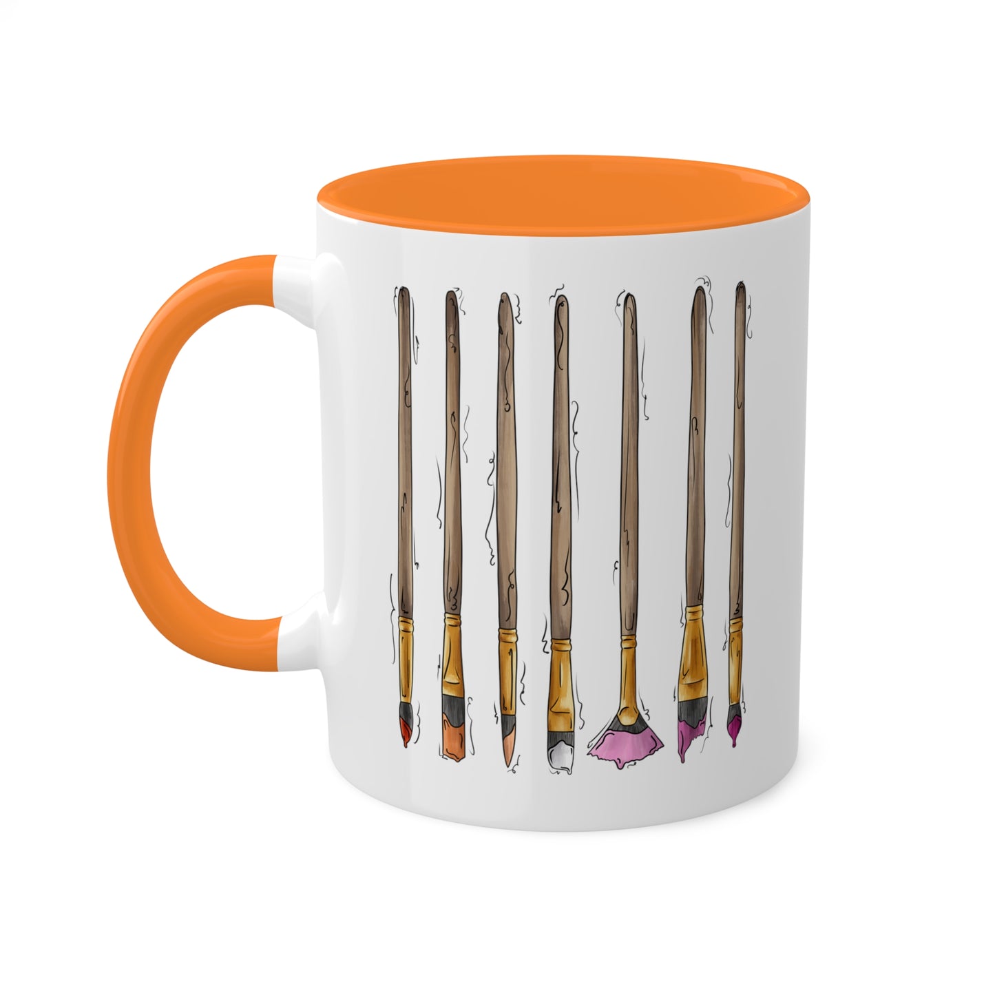 Lesbian Pride Flag Paint Brushes - Mug