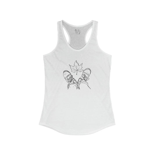 Fall Leaf and Boots - Womens Tank Top