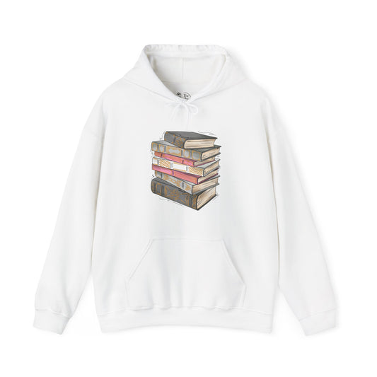 Demi Girl Pride Flag Old Books - Adult Unisex Hoodie