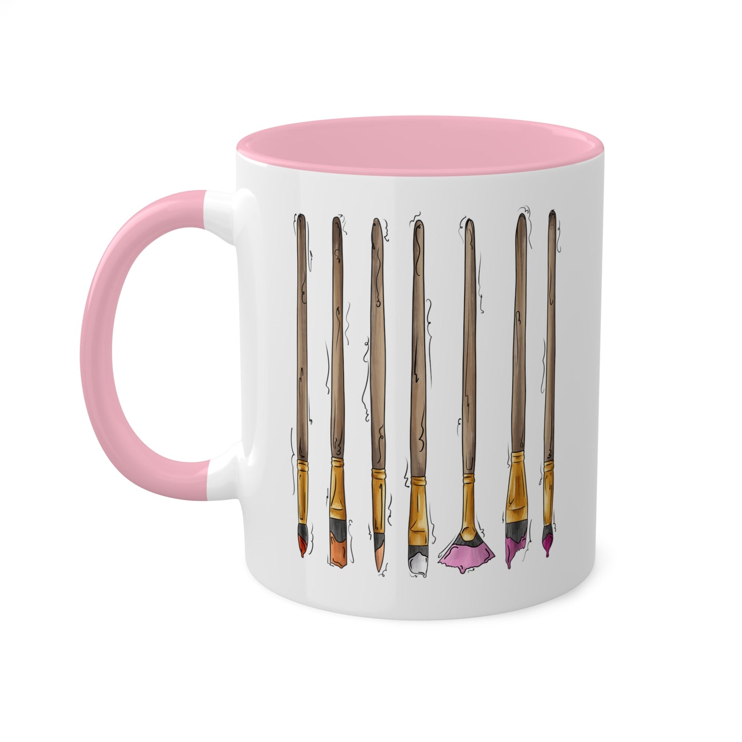 Lesbian Pride Flag Paint Brushes - Mug