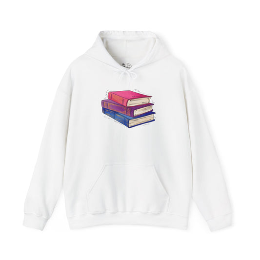 Bisexual Pride Flag Old Books - Adult Unisex Hoodie