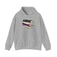 Demisexual Pride Flag Old Books - Adult Unisex Hoodie