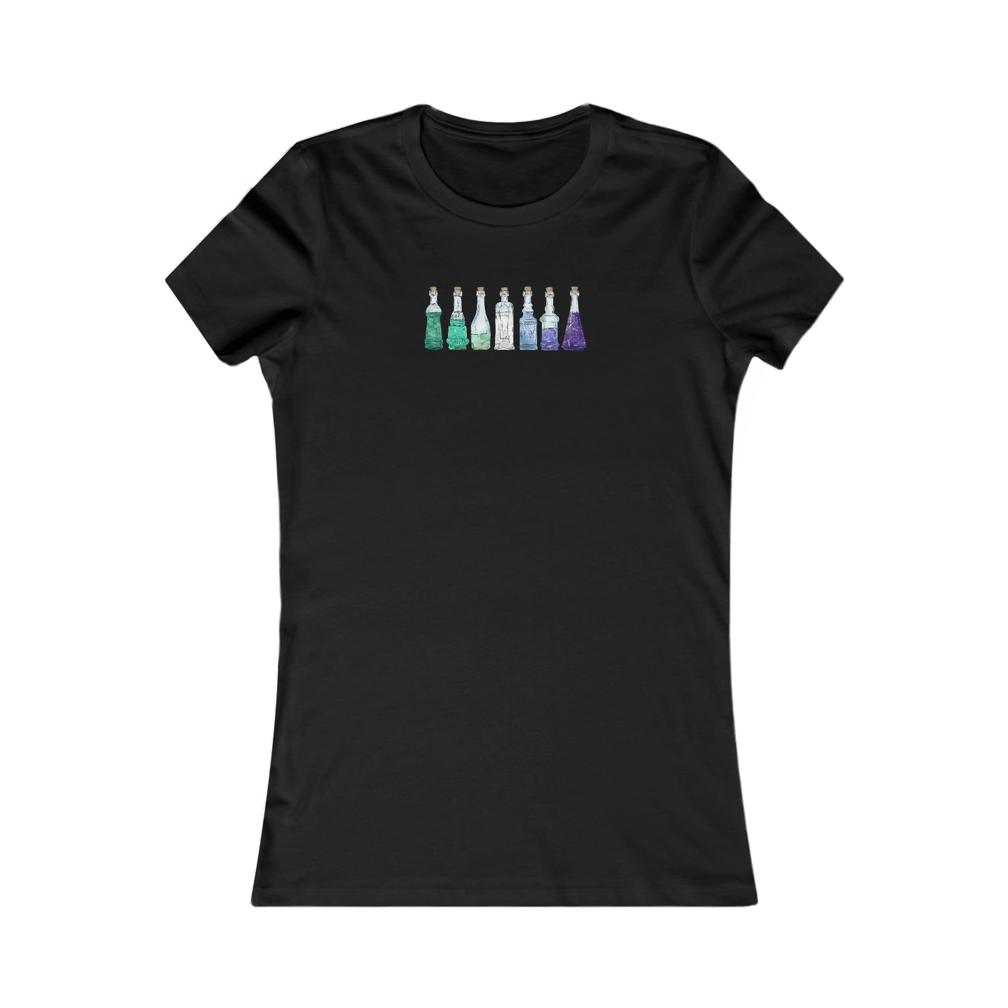 Gay Male MLM Pride Flag Potion Bottles - Women's T-Shirt