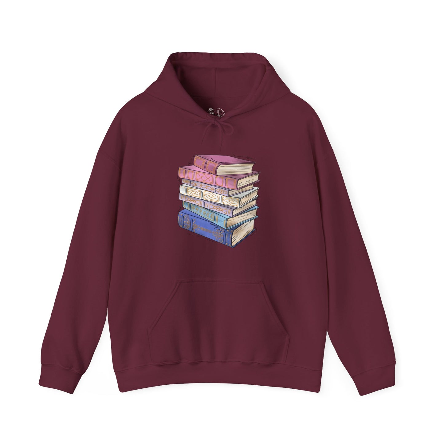 Bigender Pride Flag Old Books - Adult Unisex Hoodie