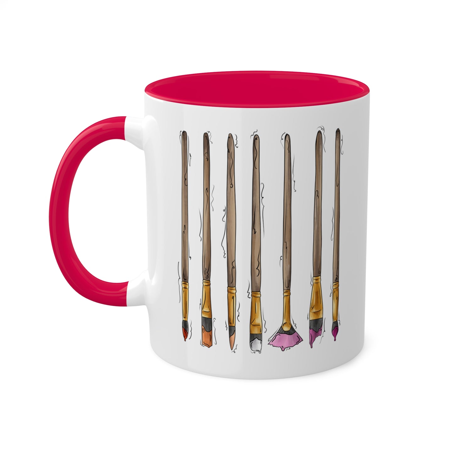 Lesbian Pride Flag Paint Brushes - Mug