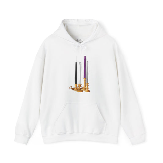 Demisexual Pride Flag Candlesticks - Adult Unisex Hoodie