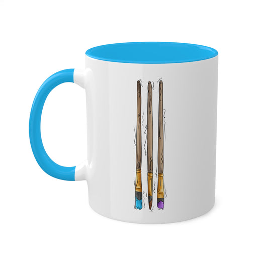 Androsexual Pride Flag Paint Brushes - Mug