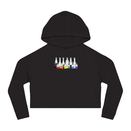 Straight Ally Pride Flag Potion Bottles - Women’s Cropped Hoodie