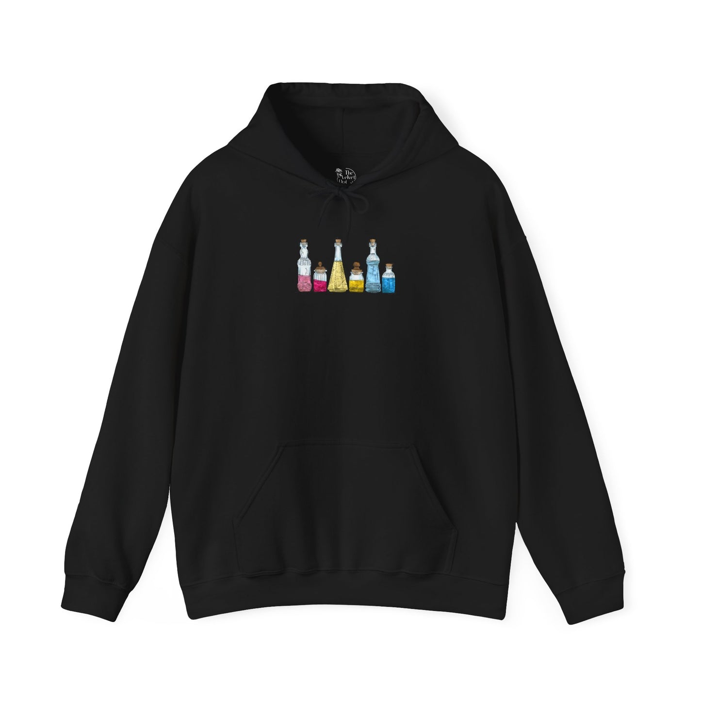 Panromantic Pride Flag Potion Bottles - Adult Unisex Hoodie