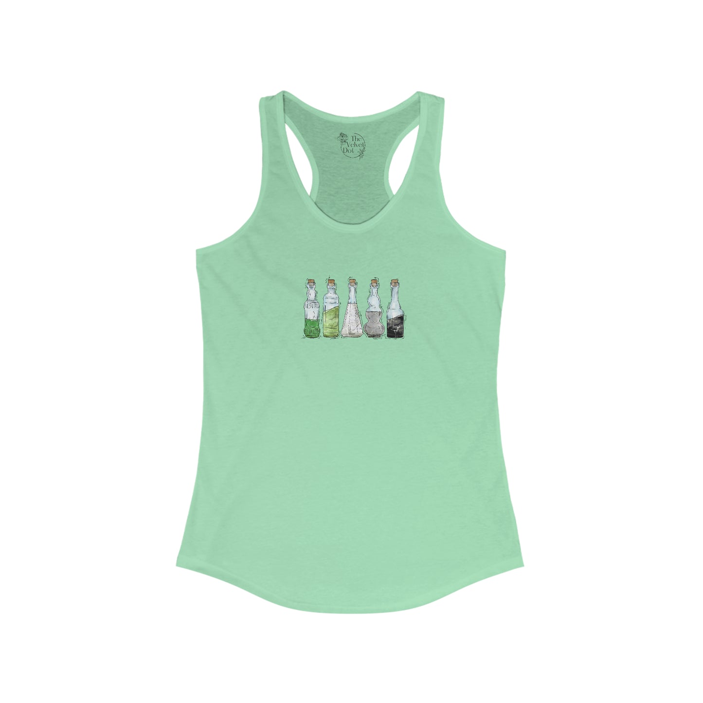 Aromantic Pride Flag Potion Bottles - Womens Tank Top