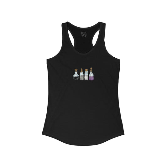 Asexual Pride Flag Potion Bottles - Womens Tank Top