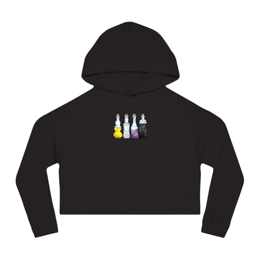 Nonbinary Pride Flag Potion Bottles - Women’s Cropped Hoodie