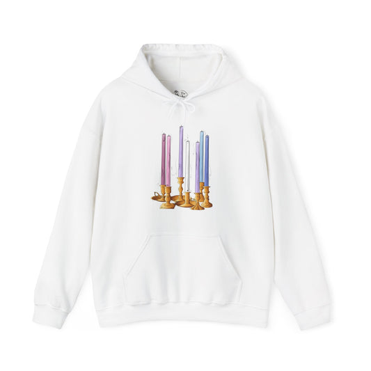 Bigender Pride Flag Candlesticks - Adult Unisex Hoodie