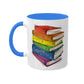 Gay Pride Flag Old Books - Mug