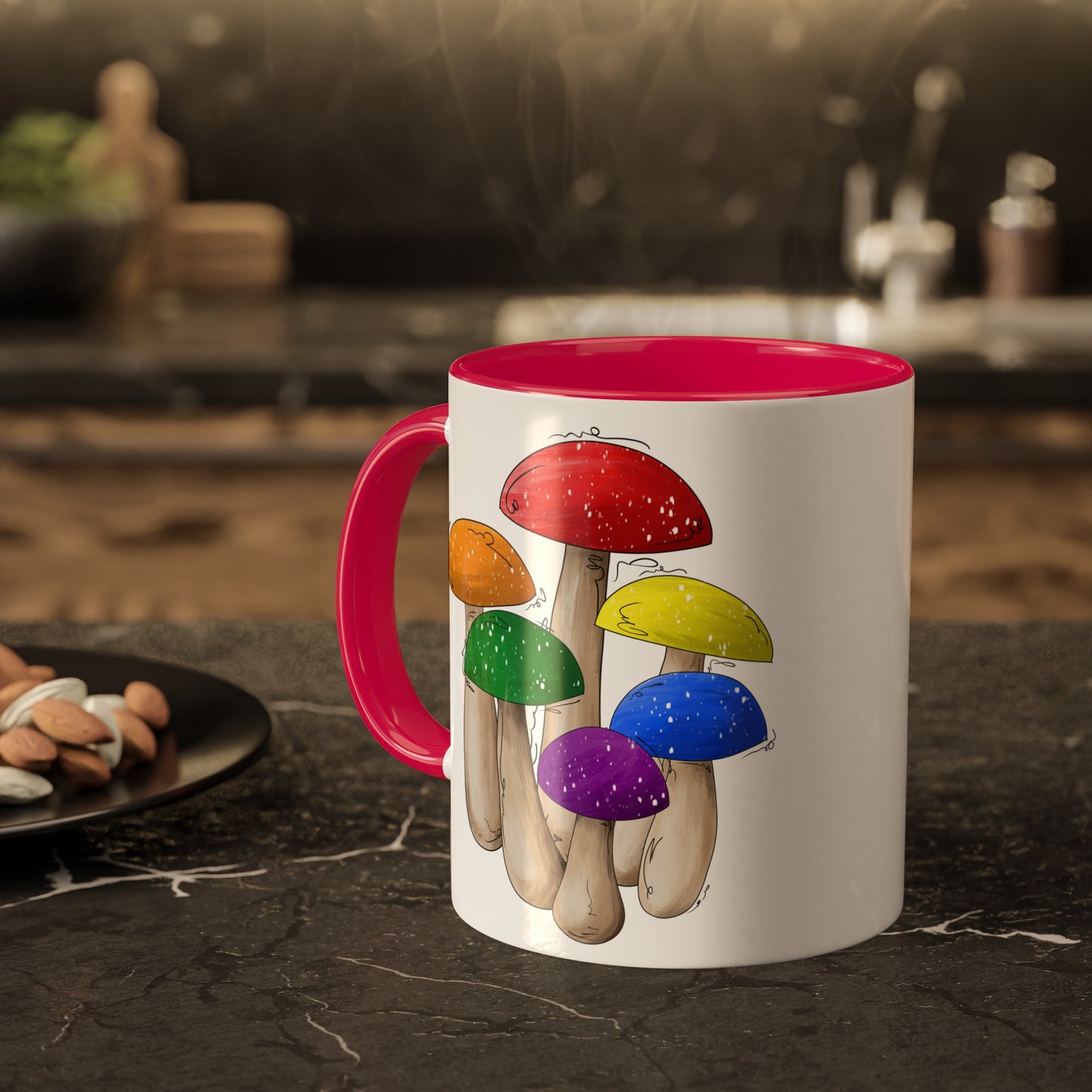 Gay Pride Flag Mushrooms - Mug