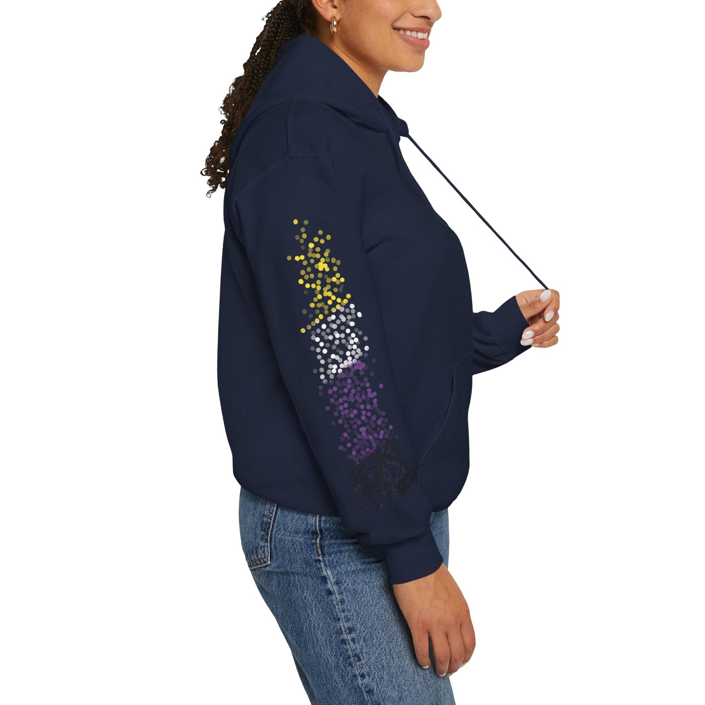 Nonbinary Pride Flag Dots - Adult Unisex Hoodie