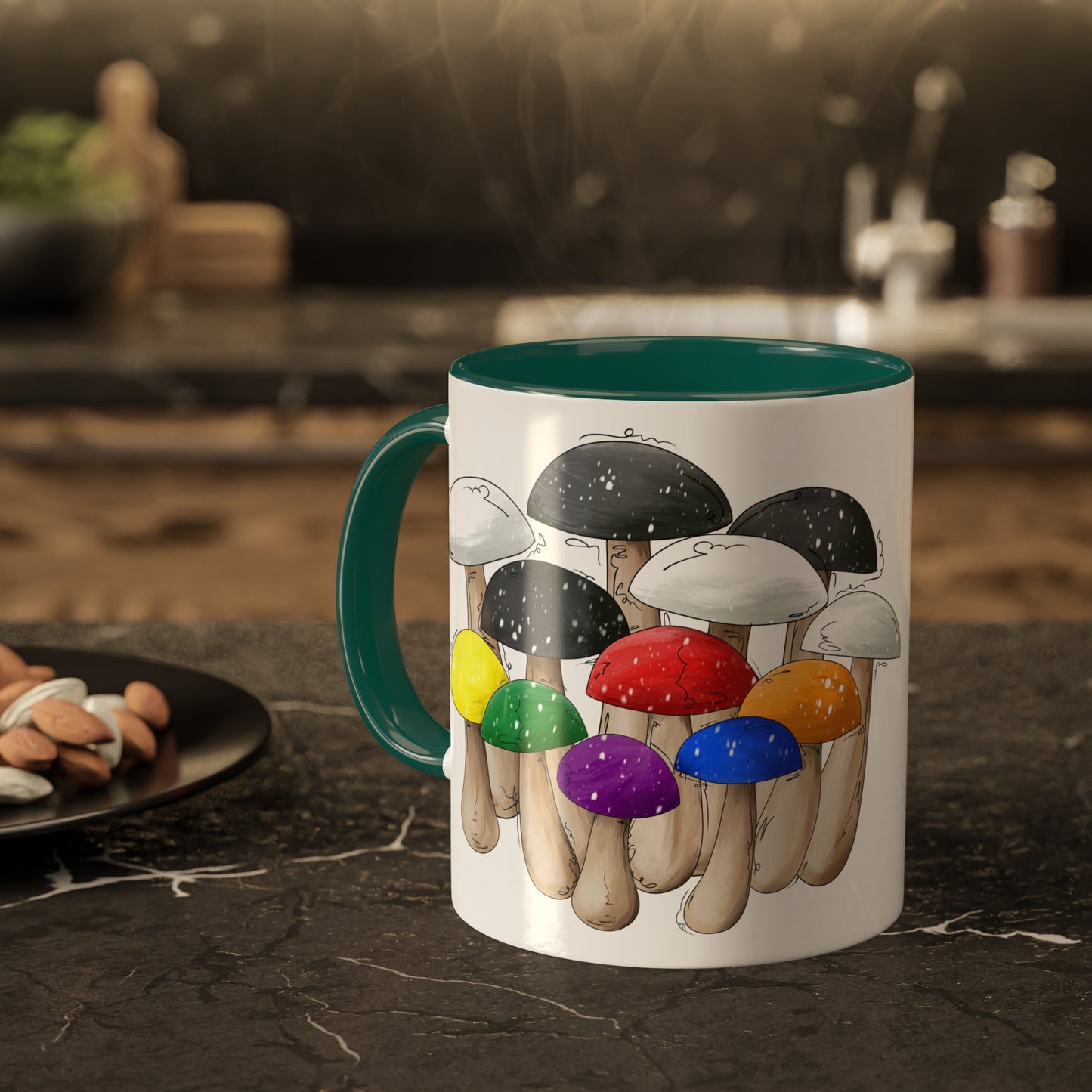 Straight Ally Pride Flag Mushrooms - Mug