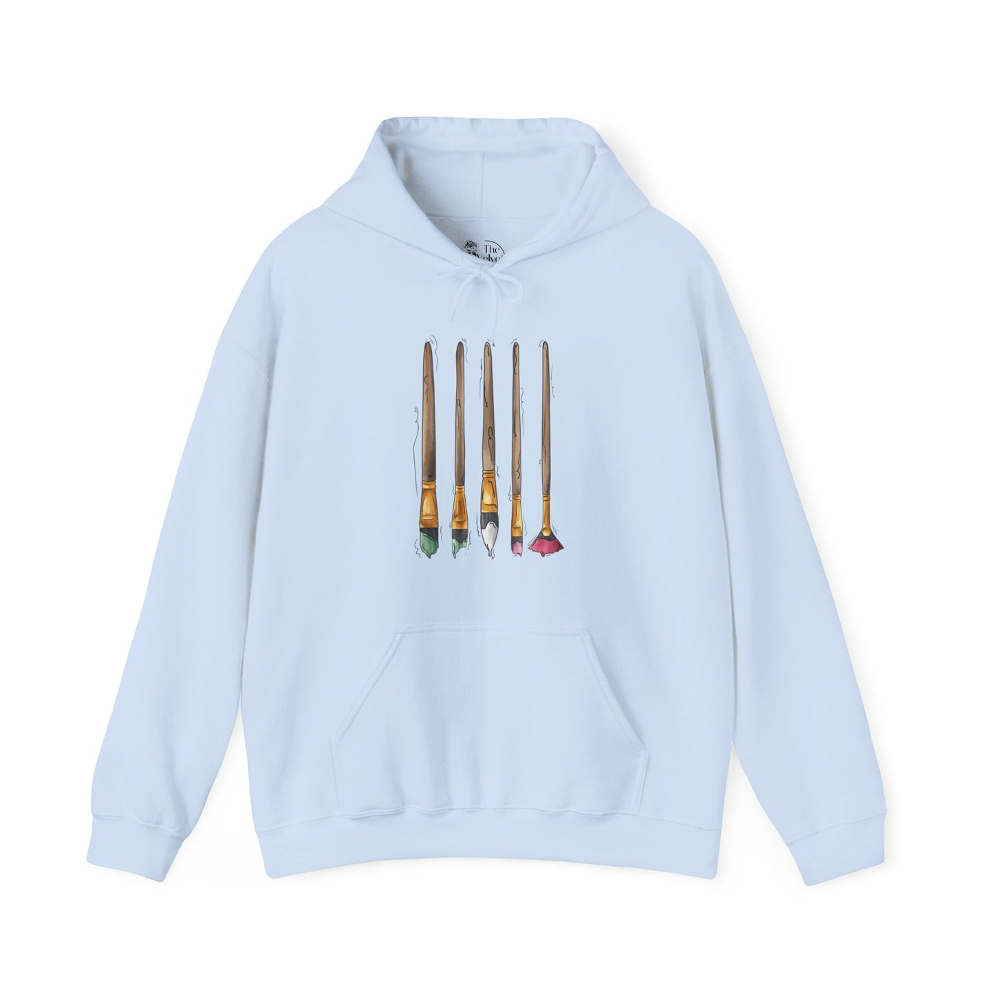 Abrosexual Pride Flag Paint Brushes - Adult Unisex Hoodie