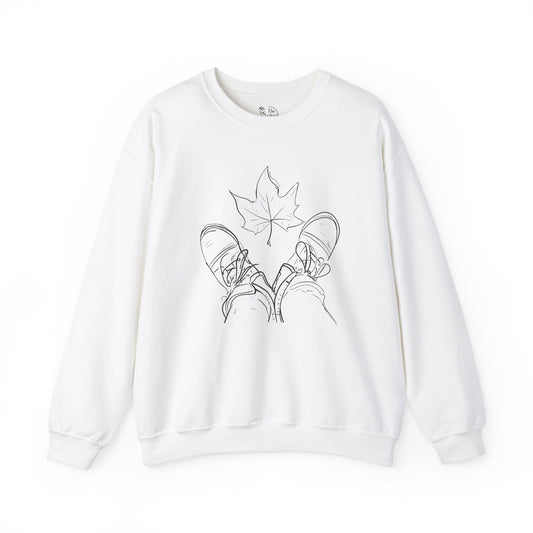 Fall Leaf and Boots Sketch - Adult Unisex Sweatshirt