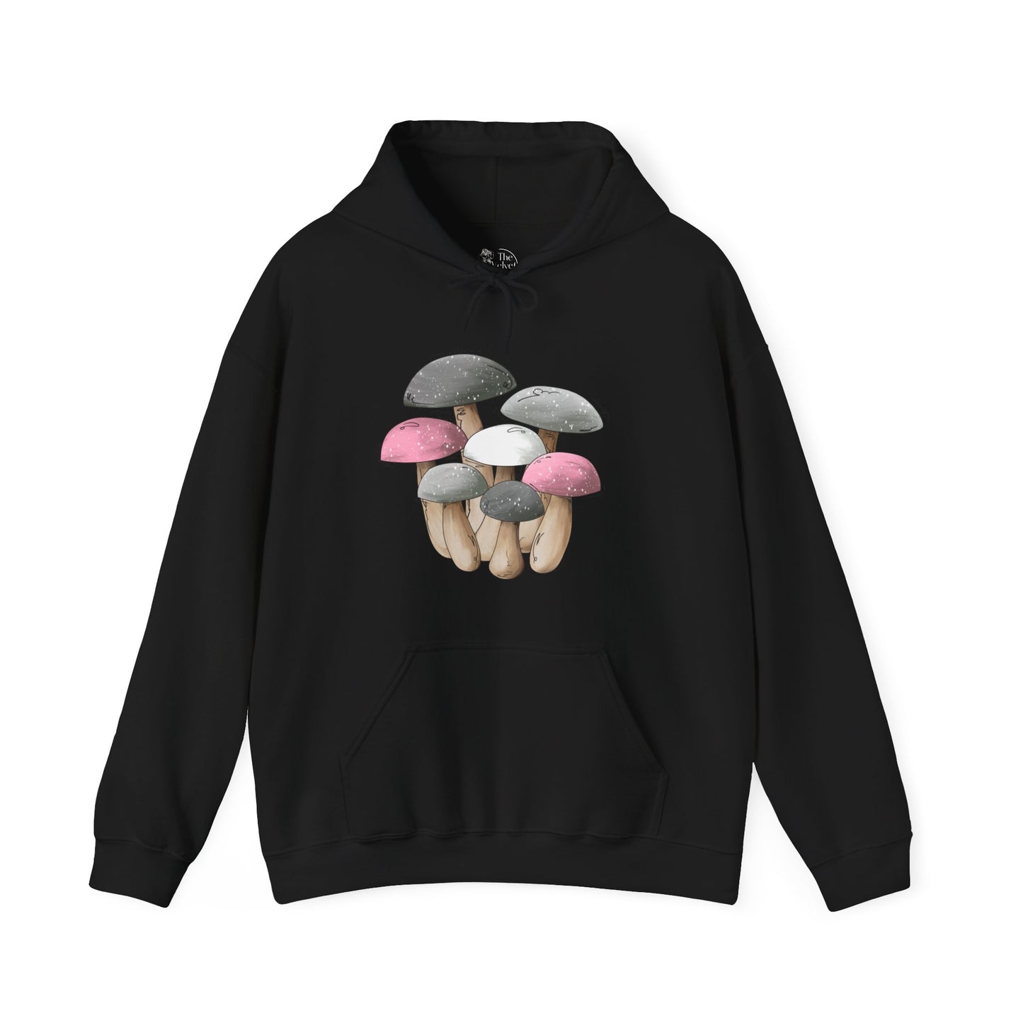 Demi Girl Pride Flag Mushrooms - Adult Unisex Hoodie