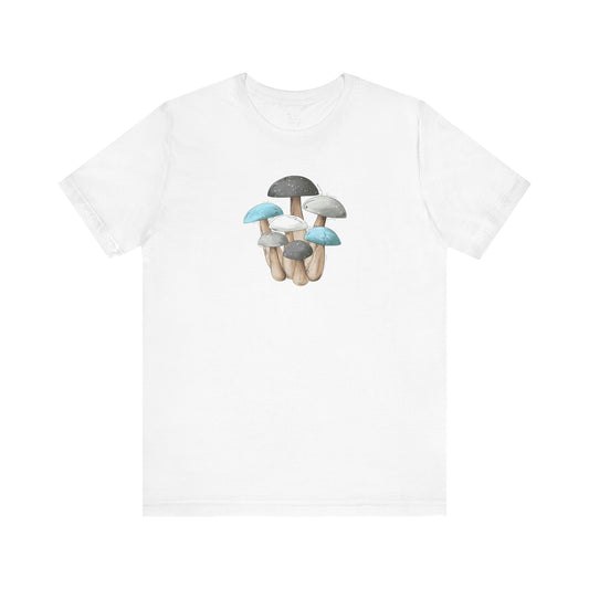 Demi Boy Pride Flag Mushrooms - Unisex T-Shirt