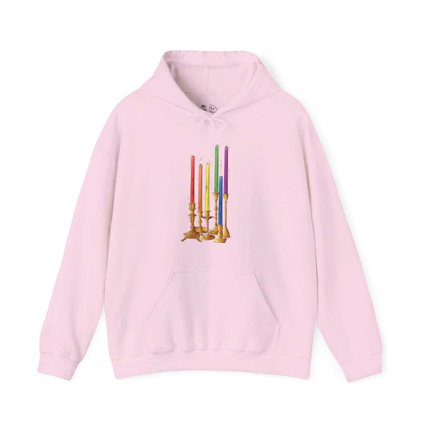 Gay Pride Flag Candlesticks - Adult Unisex Hoodie