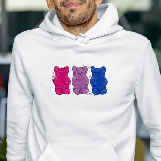 Bisexual Pride Flag Gummy Bears - Adult Unisex Hoodie