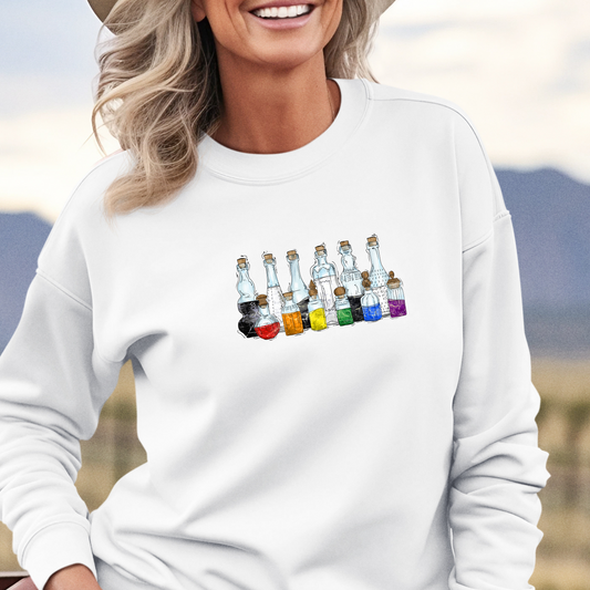 Straight Ally Pride Flag Potion Bottles - Adult Unisex Sweatshirt