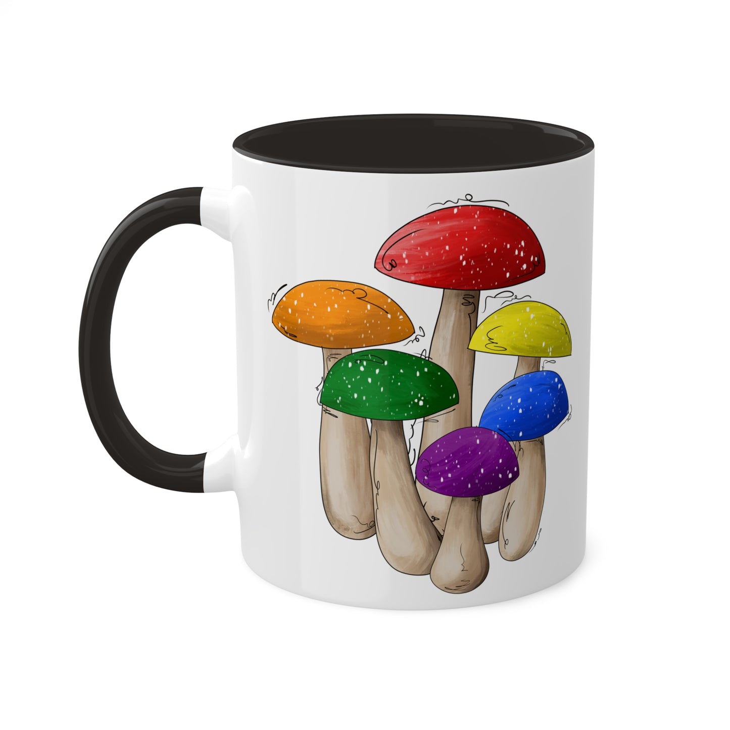 Gay Pride Flag Mushrooms - Mug