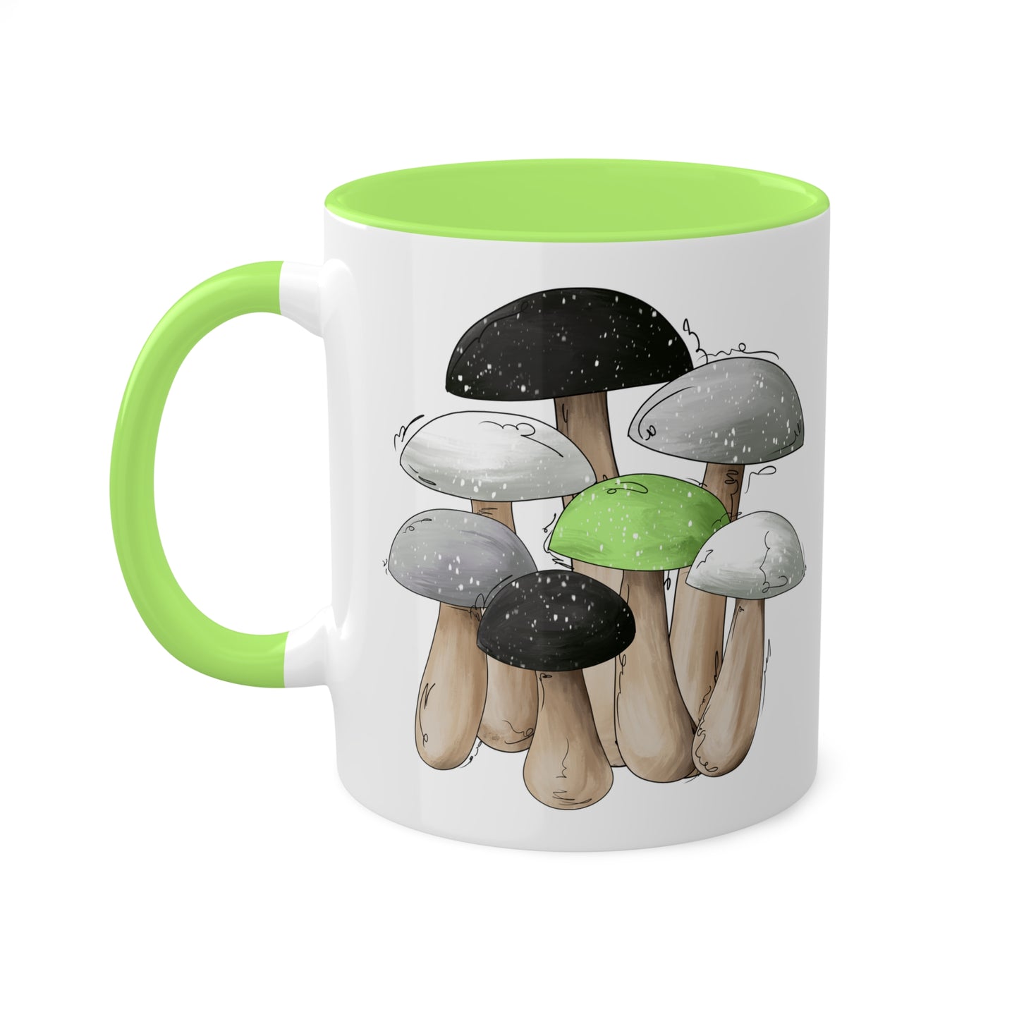 Agender Pride Flag Mushrooms - Mug