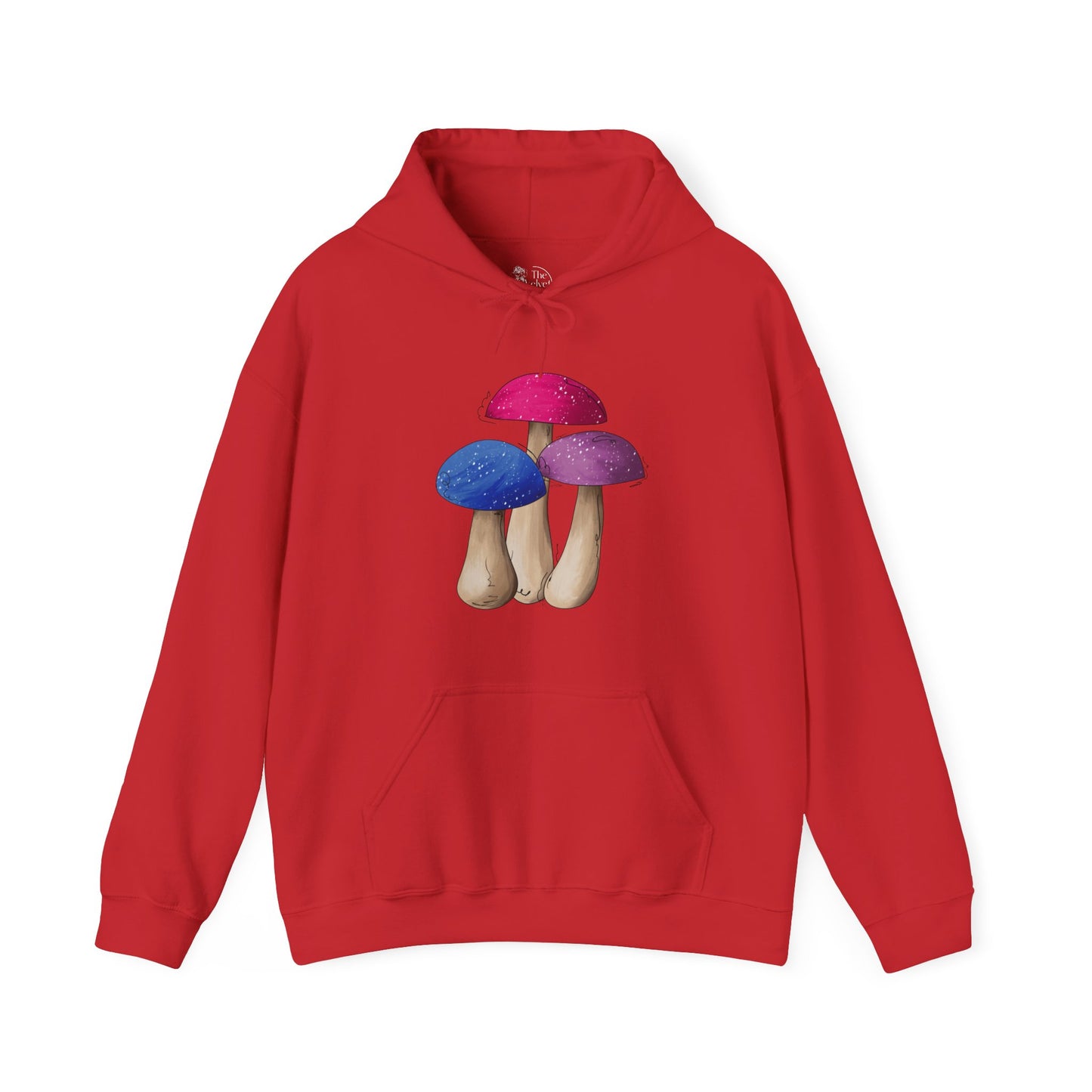 Bisexual Pride Flag Mushrooms - Adult Unisex Hoodie