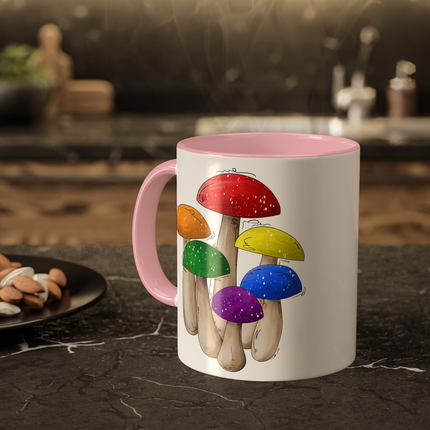 Gay Pride Flag Mushrooms - Mug