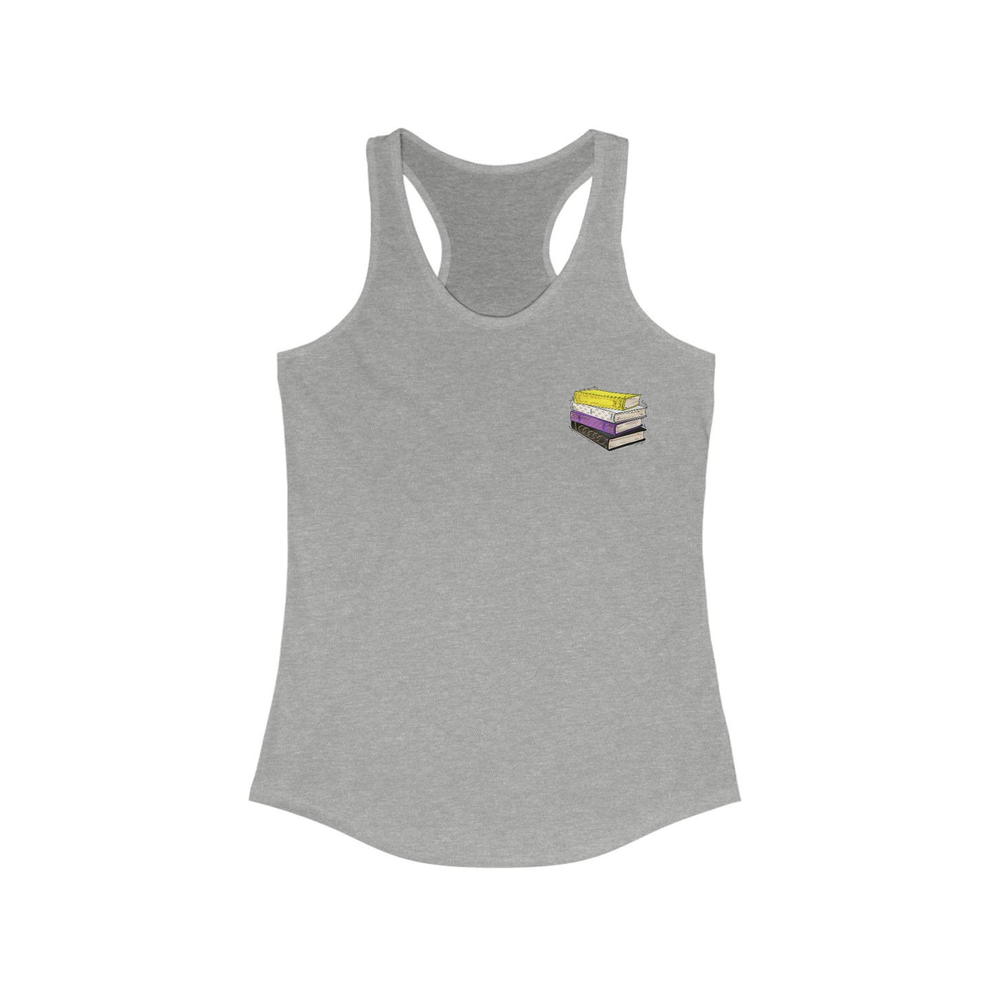 Nonbinary Pride Flag Old Books - Womens Tank Top
