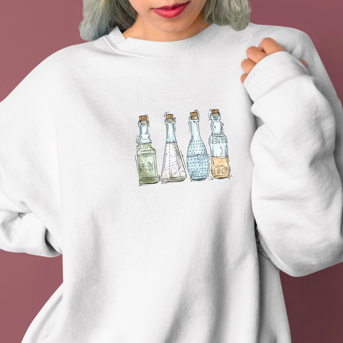 Unlabeled Pride Flag Potion Bottles - Adult Unisex Sweatshirt