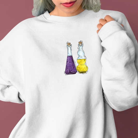 Intersex Pride Flag Potion Bottles - Adult Unisex Sweatshirt