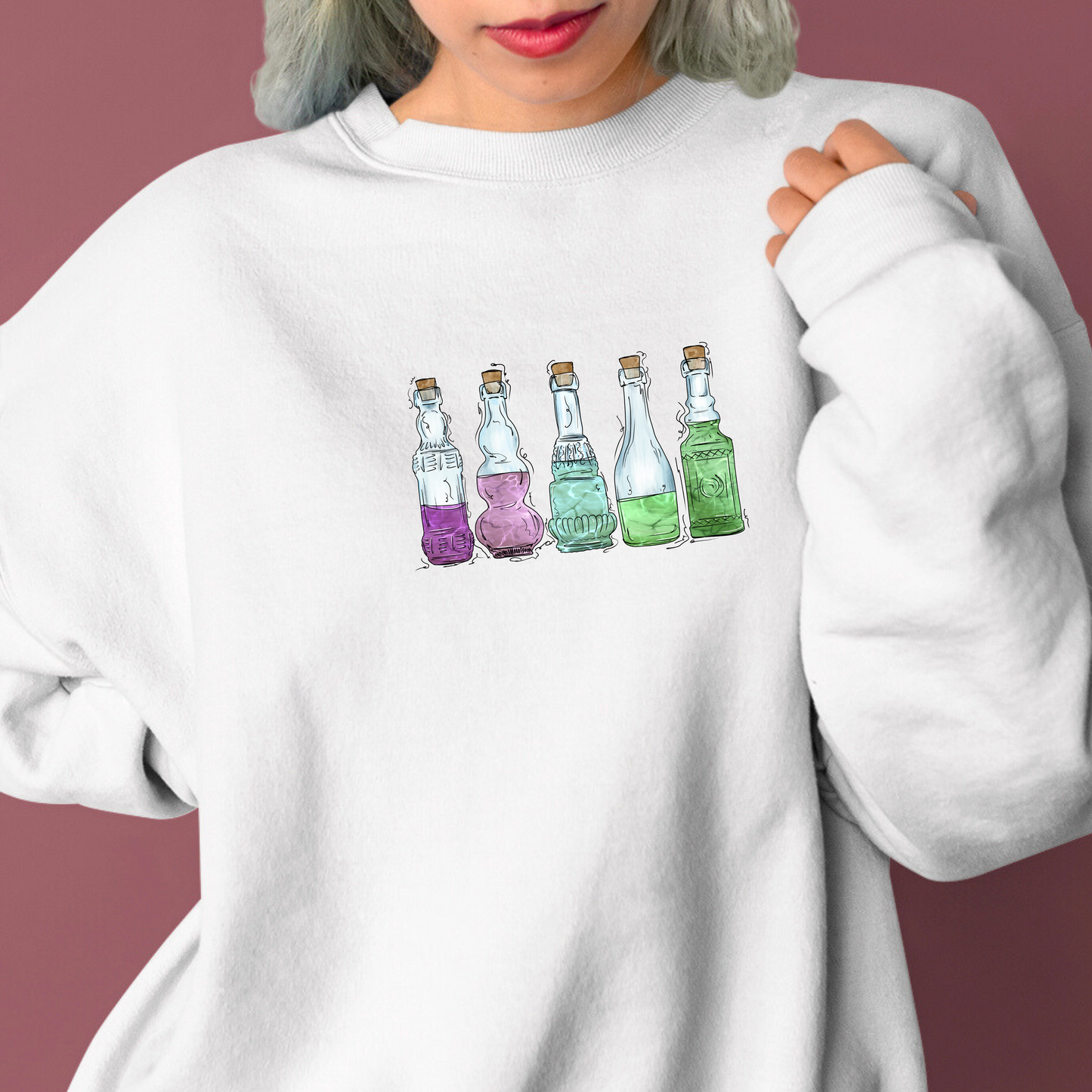 Toric Pride Flag Potion Bottles - Adult Unisex Sweatshirt