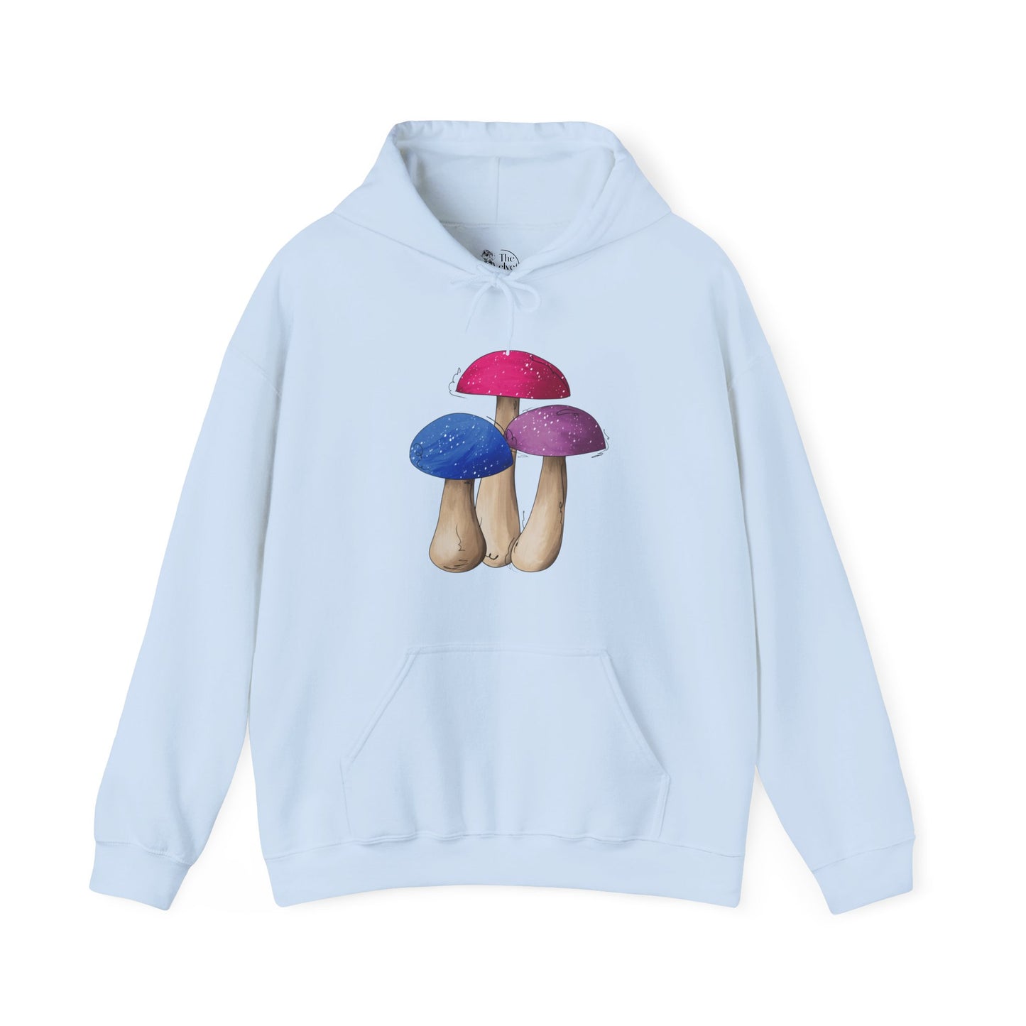 Bisexual Pride Flag Mushrooms - Adult Unisex Hoodie