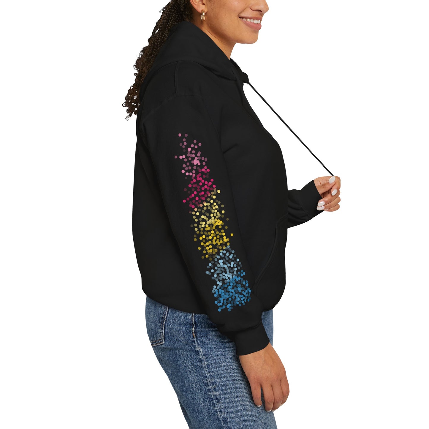 Panromantic Pride Flag Dots - Adult Unisex Hoodie