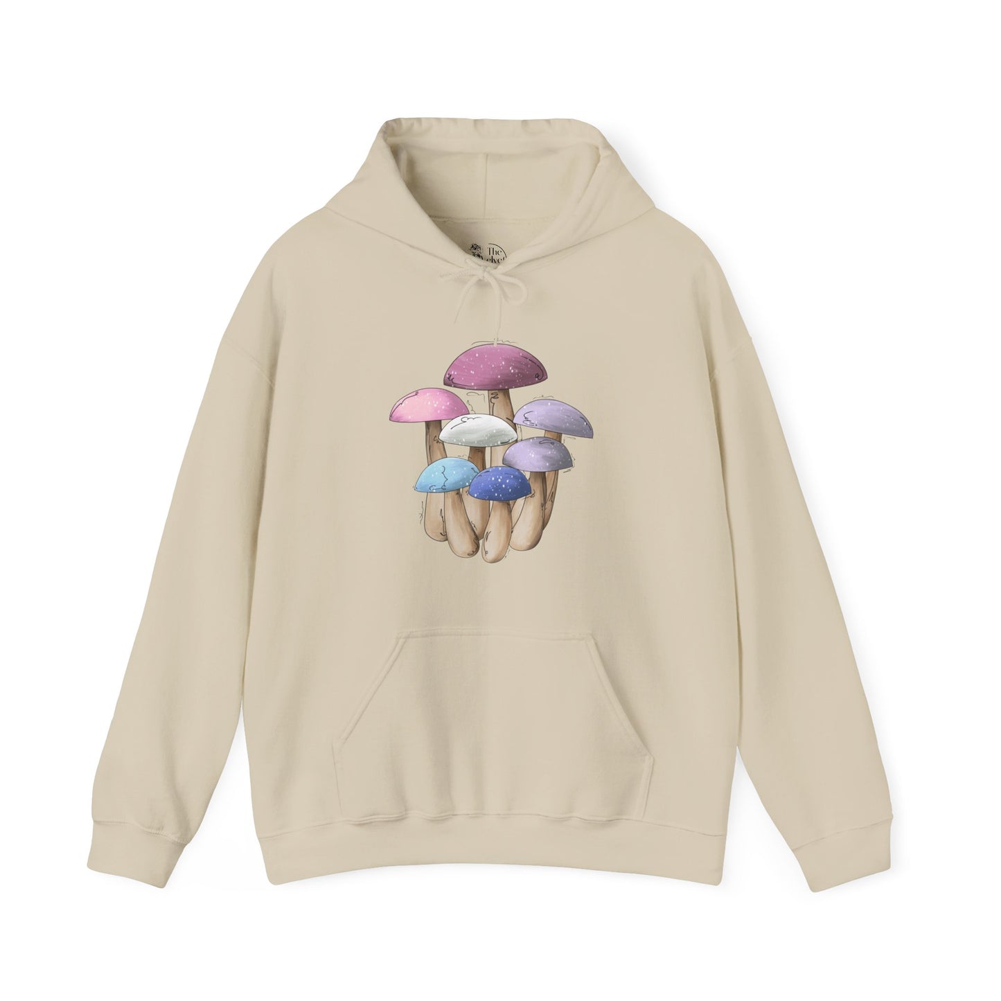 Bigender Pride Flag Mushrooms - Adult Unisex Hoodie