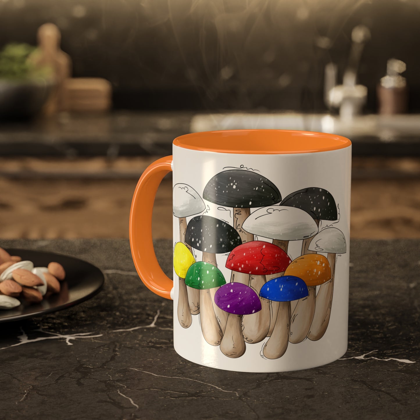 Straight Ally Pride Flag Mushrooms - Mug