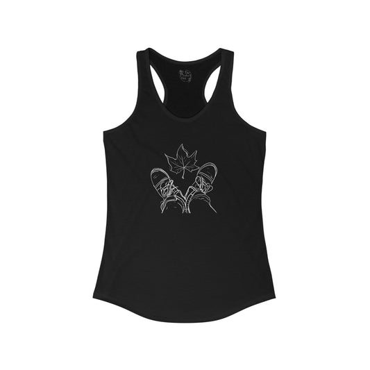 Fall Leaf and Boots - Womens Tank Top