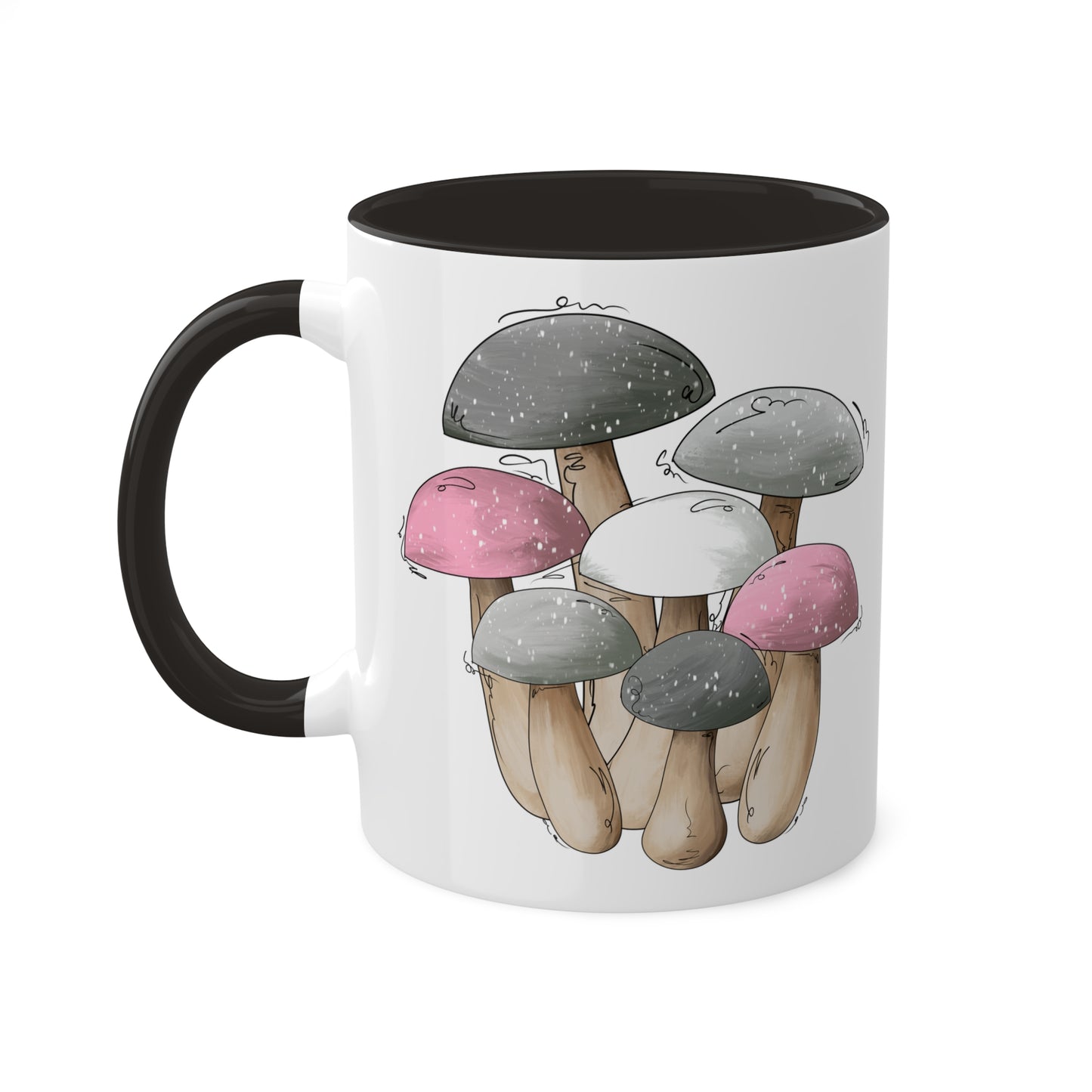 Demi Girl Pride Flag Mushrooms - Mug