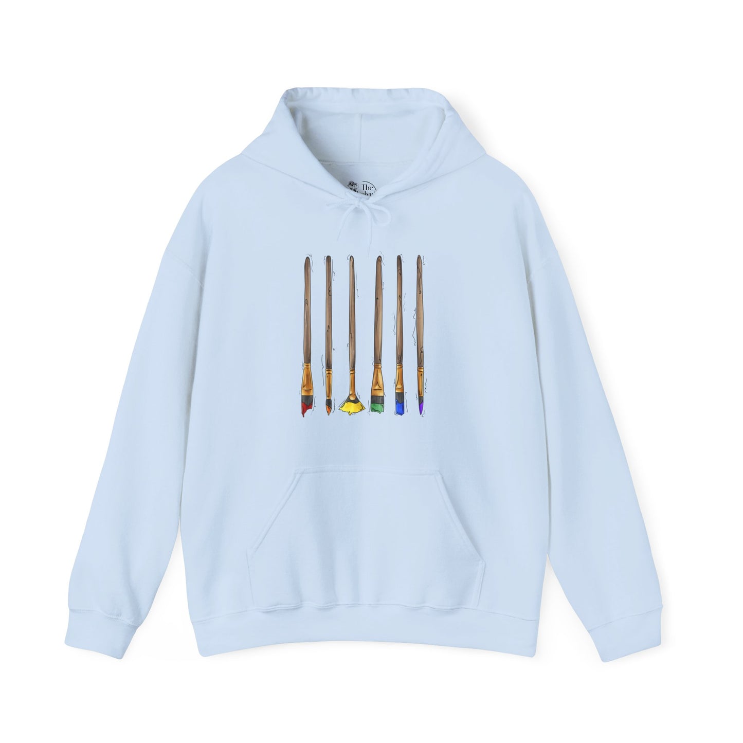 Gay Pride Flag Paint Brushes - Adult Unisex Hoodie