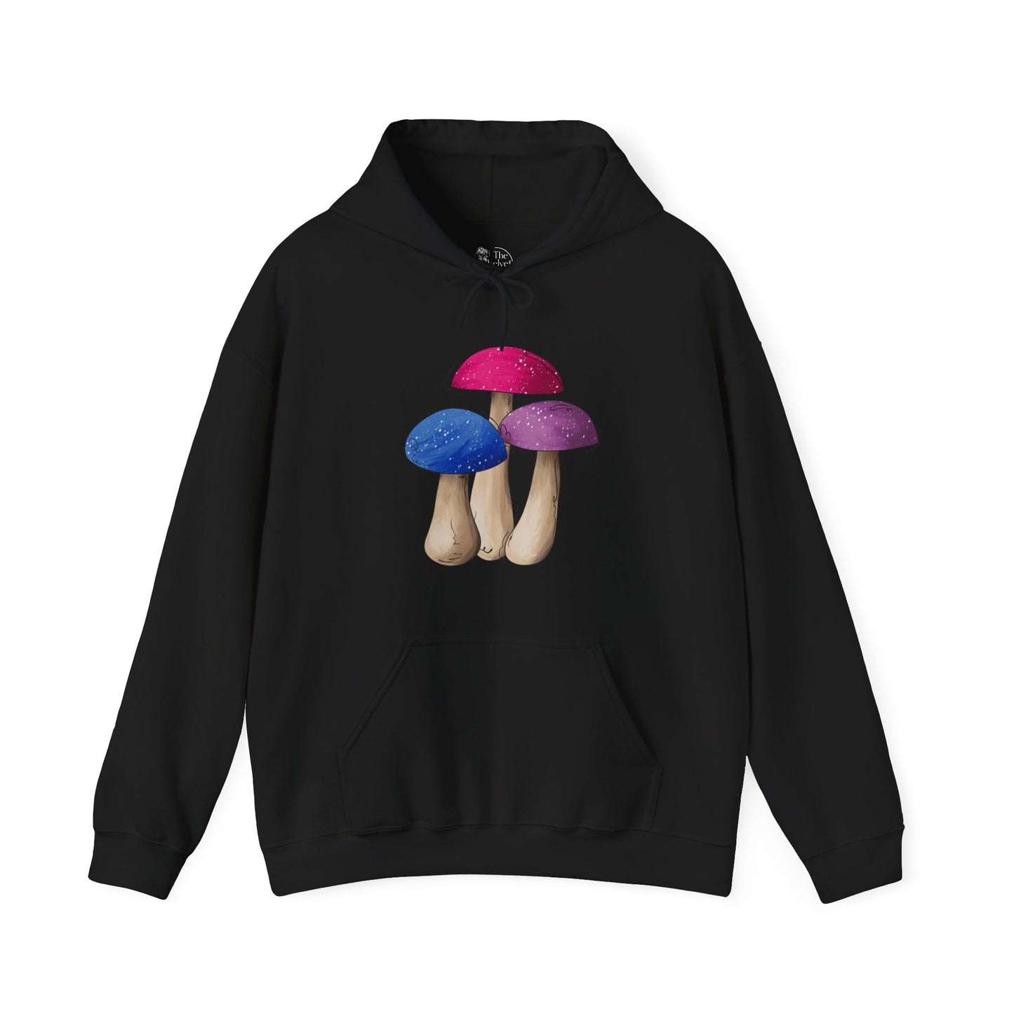 Bisexual Pride Flag Mushrooms - Adult Unisex Hoodie