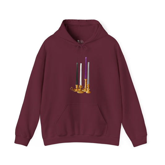 Demisexual Pride Flag Candlesticks - Adult Unisex Hoodie