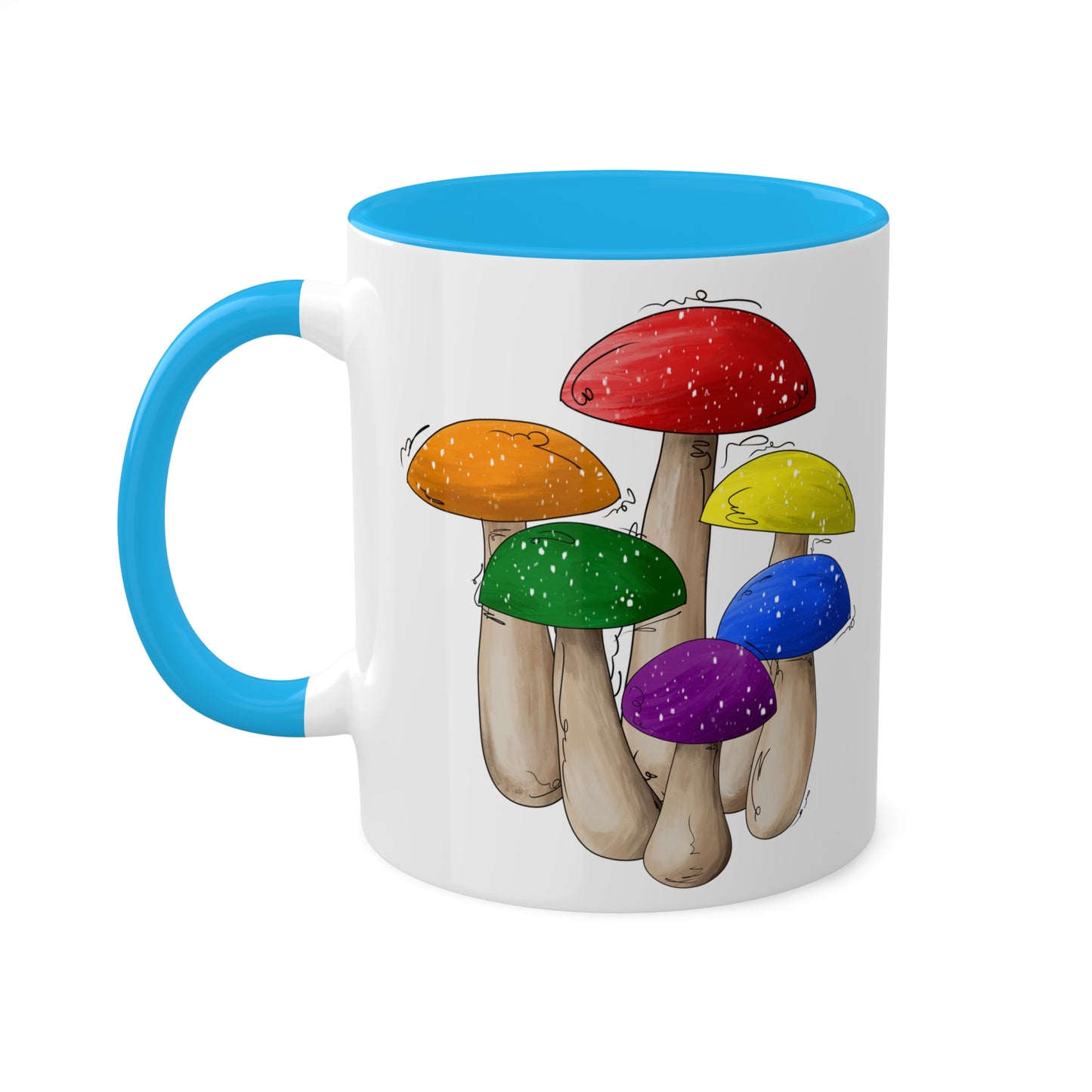 Gay Pride Flag Mushrooms - Mug