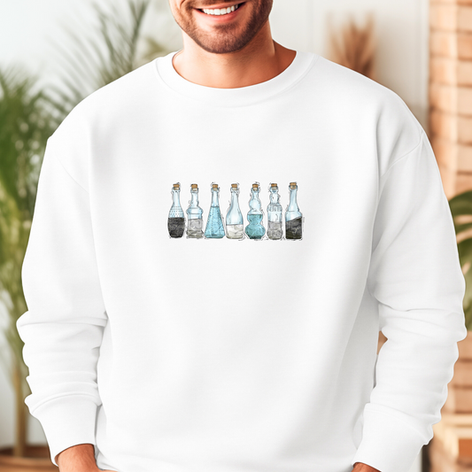 Demiboy Pride Flag Potion Bottles - Adult Unisex Sweatshirt