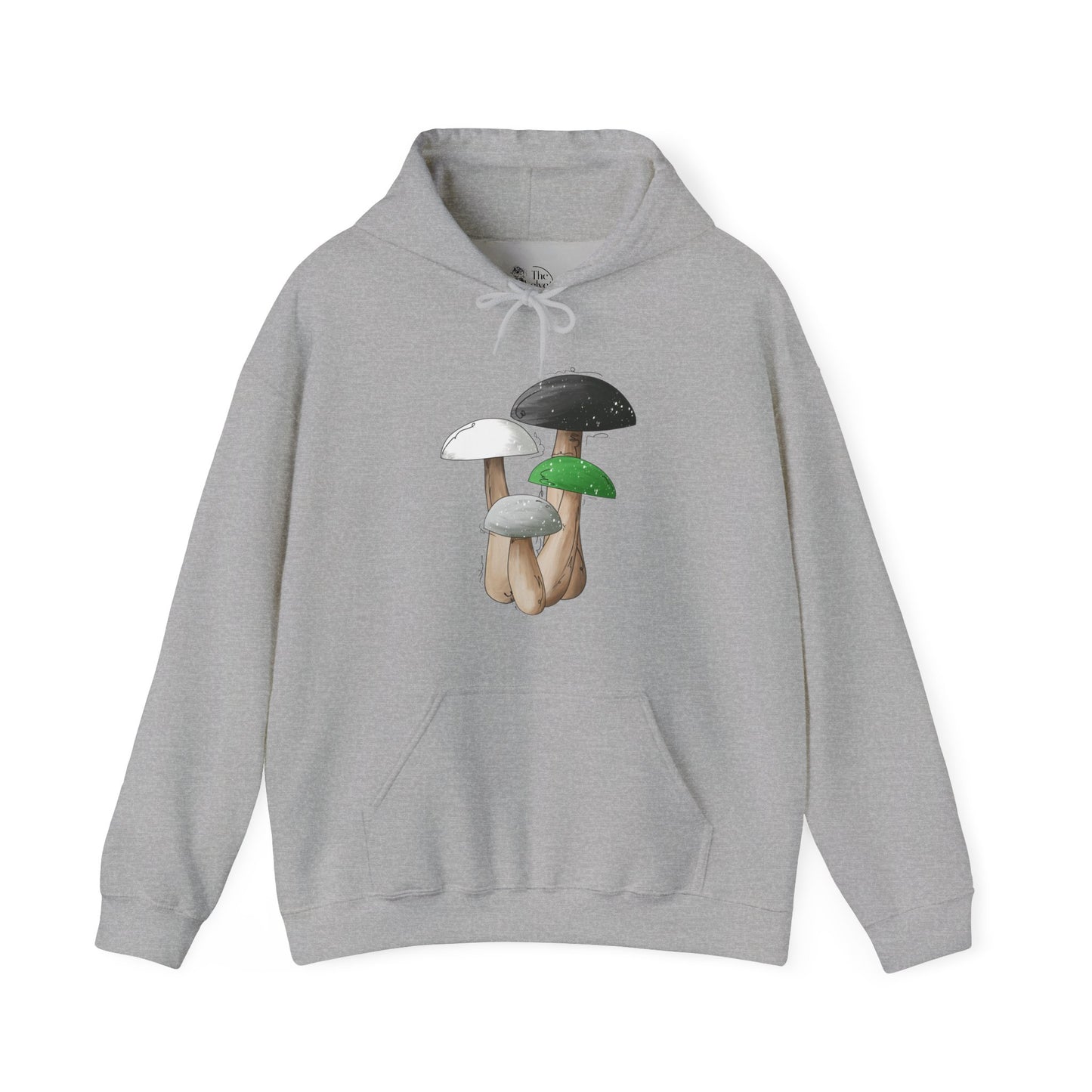 Demiromantic Pride Flag Mushrooms - Adult Unisex Hoodie