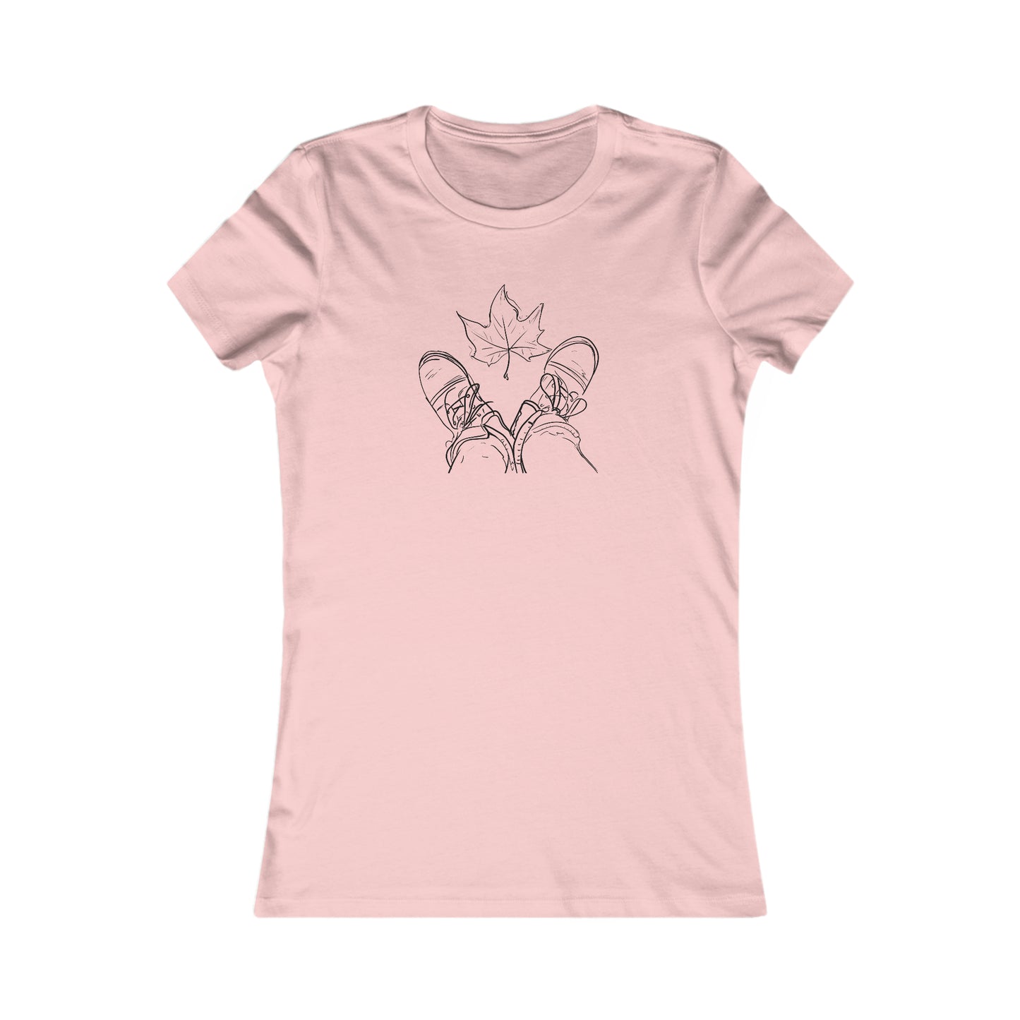 Fall Leaf and Boots Sketch - Women's T-Shirt
