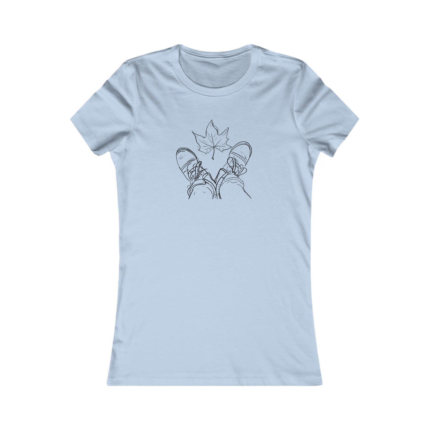 Fall Leaf and Boots Sketch - Women's T-Shirt